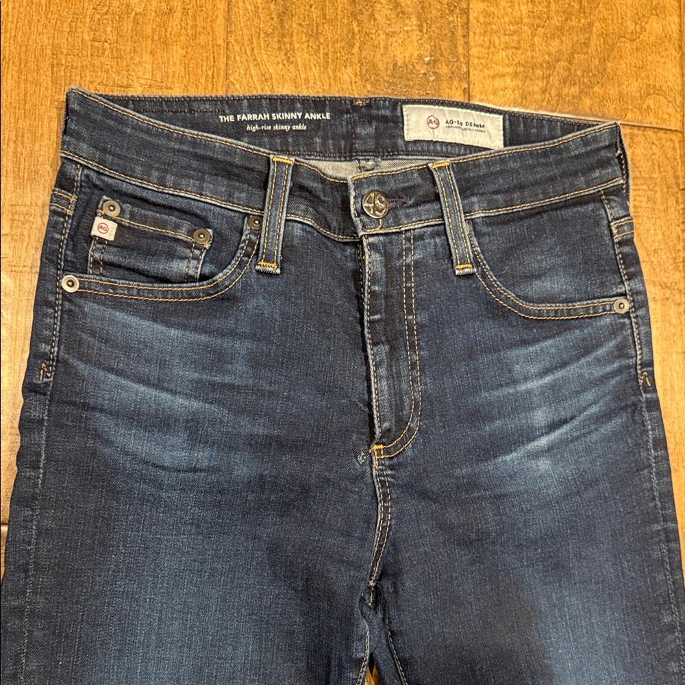 AG Adriano Goldschmied Dark Blue Skinny Jeans - Picture 6 of 8